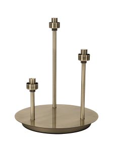 Giuseppe Antique Brass 3 Light G9 Round Touch Switch Table Lamp Without Shade, For A Vast Range Of Glass Shades
