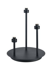 Giuseppe Satin Black 3 Light G9 Round Touch Switch Table Lamp Without Shade, For A Vast Range Of Glass Shades