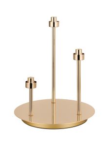 Giuseppe French Gold 3 Light G9 Round Touch Switch Table Lamp Without Shade, For A Vast Range Of Glass Shades