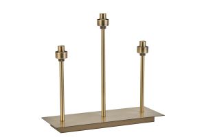 Giuseppe Antique Brass 3 Light G9 Rectangular Touch Switch Table Lamp Without Shade, For A Vast Range Of Glass Shades