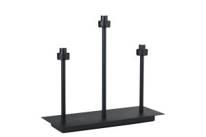Giuseppe Satin Black 3 Light G9 Rectangular Touch Switch Table Lamp Without Shade, For A Vast Range Of Glass Shades