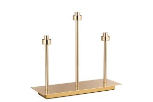 Giuseppe French Gold 3 Light G9 Rectangular Touch Switch Table Lamp Without Shade, For A Vast Range Of Glass Shades