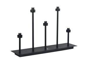 Giuseppe Satin Black 5 Light G9 Rectangular Touch Switch Table Lamp Without Shade, For A Vast Range Of Glass Shades