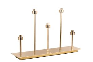 Giuseppe French Gold 5 Light G9 Rectangular Touch Switch Table Lamp Without Shade, For A Vast Range Of Glass Shades