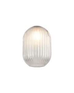 Giuseppe 12x16.5cm Almond Ribbed (T) Clear Glass Shade