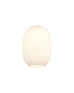 Giuseppe 12x16.5cm Almond Ribbed (T) Opal Glass Shade