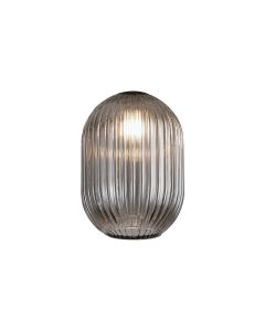 Giuseppe 12x16.5cm Almond Ribbed (T) Smoked Glass Shade