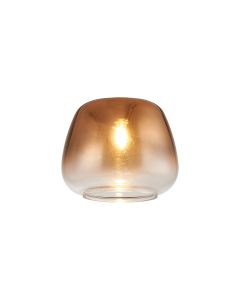 Giuseppe 15x12cm Trapezium (S) Copper Fade/Clear Glass Shade