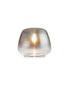 Giuseppe 15x12cm Trapezium (S) Smoke Faded/Clear Glass Shade