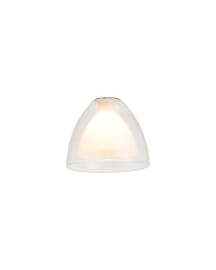 Giuseppe 12x10cm Curved Cone Clear With Inner Opal Cone (U) Glass Shade