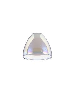 Giuseppe 12x10cm Curved Cone Iridescent With Inner Opal Cone (U) Glass Shade