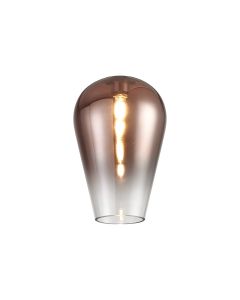 Giuseppe 12x18cm Pear Shaped Glass Shade (AF), Copper Fade/Clear