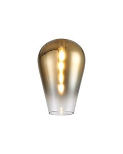 Giuseppe 12x18cm Pear Shaped Glass Shade (AF), Gold Fade/Clear