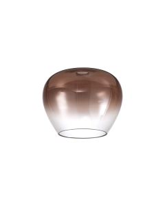 Giuseppe 15x12cm Inverted Trapezium Glass Shade (AC), Copper Fade/Clear