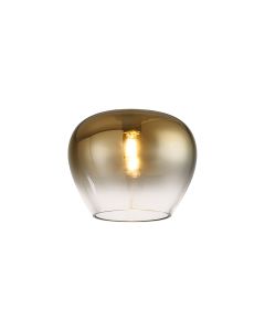 Giuseppe 15x12cm Inverted Trapezium Glass Shade (AC), Gold Fade/Clear