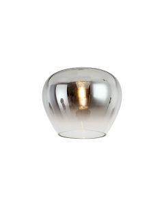 Giuseppe 15x12cm Inverted Trapezium Glass Shade (AC), Smoke Fade/Clear