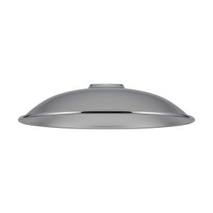 Giuseppe 18x4cm Shallow Dome Round (ME) Polished Chrome/Silver Painted Metal Shade