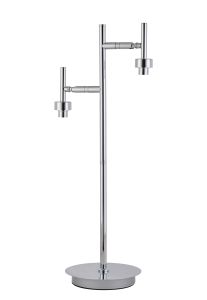 Giuseppe Polished Chrome 2 Light G9 Reader Table Lamp Without Shade, For A Vast Range Of Glass Shades (Up To 200g)