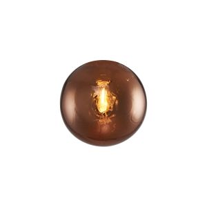 Giuseppe 10cm Rings Pattern Effect (Y) Round Copper Globe Glass Shade