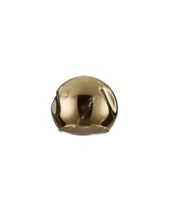 Giuseppe 14x12cm Open Mouth (Z) Round With Oval Dimples Gold Globe Glass Shade