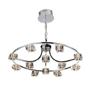 Polana Pendant Round 12 Light G4 Polished Chrome, NOT LED/CFL Compatible