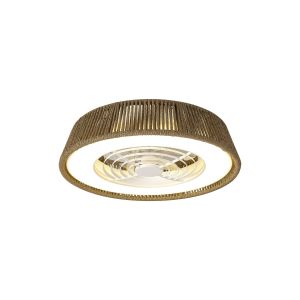 Polinesia Nautica 57.5cm 55W LED Dimmable Ceiling Light With Built-In 25W DC Reversible Fan, Beige Oscu, 3800lm, 5yrs Warranty