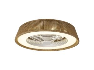 Polinesia Rope 64.5cm 70W LED Dimmable Ceiling Light With Built-In 35W DC Reversible Fan, Beige Oscu, 4200lm, 5yrs Warranty