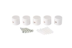 Briciole PC Wall/Ceiling Universal Cable Clamp For Fabric Cables, White (5 Pack)