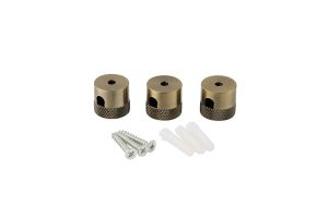 Briciole Metal Wall/Ceiling Universal Cable Clamp For Fabric Cables, Antique Brass (3 Pack)