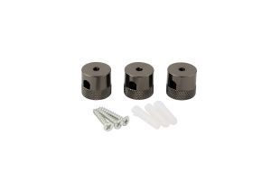 Briciole Metal Wall/Ceiling Universal Cable Clamp For Fabric Cables, Black Chrome (3 Pack)