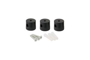Briciole Metal Wall/Ceiling Universal Cable Clamp For Fabric Cables, Matt Black (3 Pack)