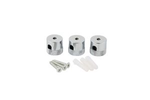Briciole Metal Wall/Ceiling Universal Cable Clamp For Fabric Cables, Chrome (3 Pack)