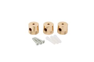 Briciole Metal Wall/Ceiling Universal Cable Clamp For Fabric Cables, French Gold (3 Pack)