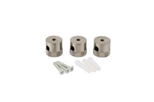 Briciole Metal Wall/Ceiling Universal Cable Clamp For Fabric Cables, Satin Nickel (3 Pack)