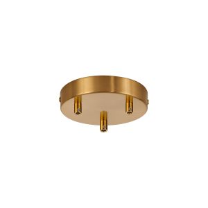 Briciole 3 Hole 12cm Canopy/Ceiling Rose Kit Brass