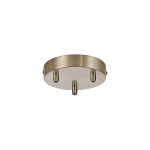 Briciole 3 Hole 12cm Canopy/Ceiling Rose Kit Satin Nickel