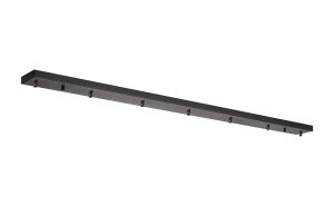 Briciole 7 Hole 1400mm x 100mm Canopy/Ceiling Rose Kit Satin Black