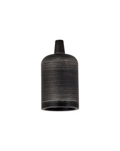 Briciole 4.7cm Lampholder Kit, Aged Pewter, E27 c/w Cable Clamp & Deeper Shade Ring, Suitable For Shades & Cages