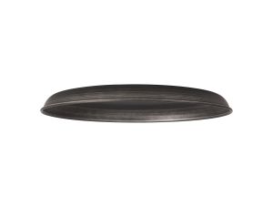 Briciole Round Flat Metal 35cm Lampshade, Aged Pewter