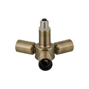 Briciole 1 to 3 E27 Converter Antique Brass Lampholders