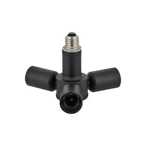 Briciole 1 to 3 E27 Converter Satin Black Lampholders