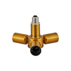 Briciole 1 to 3 E27 Converter Gilt Bronze Lampholders