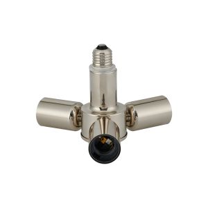 Briciole 1 to 3 E27 Converter Polished Nickel Lampholders