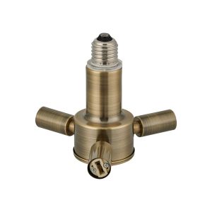 Briciole 1 to 3 E27 To G9 Converter Antique Brass Lampholders