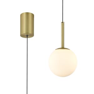 Puebla Pendant, 9W LED, 3000K, 630lm, Satin Gold, 3yrs Warranty