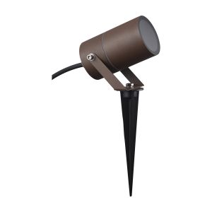 Quebec Spike/Wall Light, 1 x GU10, IP65, Rust Brown, 2yrs Warranty