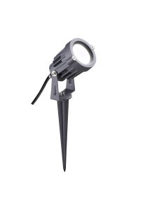 Datialessandro Spike/Wall Light, 1 x 7W LED, 3000K, 490lm, 30 Degree, IP65, Grey/Black, c/w 2m Cable, 3yrs Warranty
