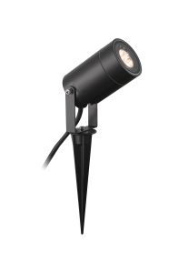 Datialessandro Spike/Wall Light, 1 x GU10 , IP65, Black, c/w 2m Cable, 2yrs Warranty