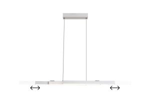Noches Extendable Linear Pendant , 24W LED, 4000K, 1200lm, Sand White/Aluminium, 3yrs Warranty