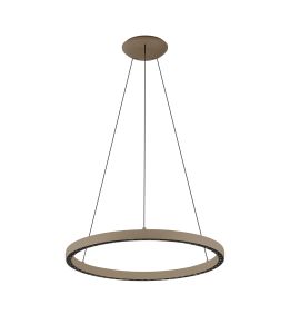 Riumar Ring Pendant 62cm 40W+15W LED, 3 Way Relay, 3000K, 3800lm, Sand Brown, 3yrs Warranty